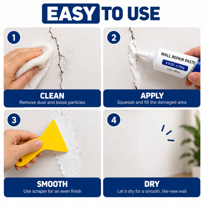 All-in-One Drywall Repair Paste Kit with Scraper & Sanding Tool | Pack of 2