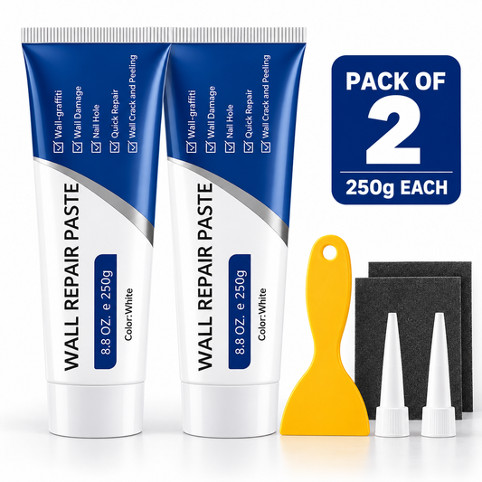 All-in-One Drywall Repair Paste Kit with Scraper & Sanding Tool | Pack of 2