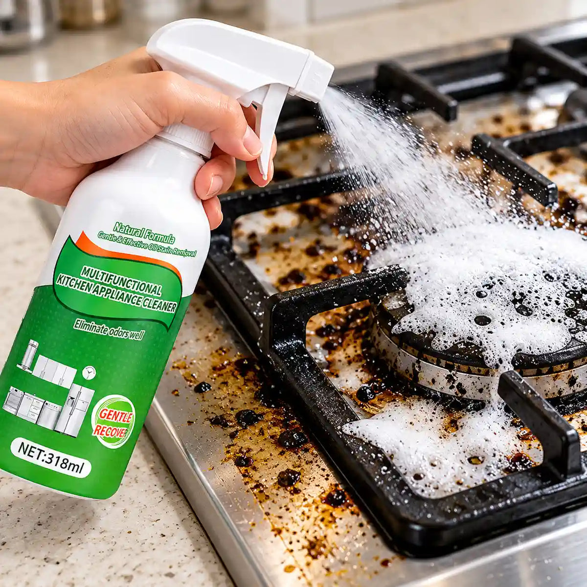 Multifunctional Kitchen Appliance Cleaner Spray — 318 ml