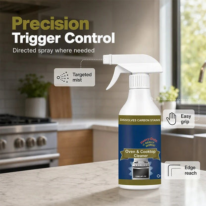 Heavy-Duty Oven & Cooktop Cleaner Spray – Powerful Grease & Burnt-On Stain Remover ✨
