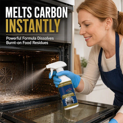 Heavy-Duty Oven & Cooktop Cleaner Spray – Powerful Grease & Burnt-On Stain Remover ✨