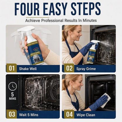 Heavy-Duty Oven & Cooktop Cleaner Spray – Powerful Grease & Burnt-On Stain Remover ✨